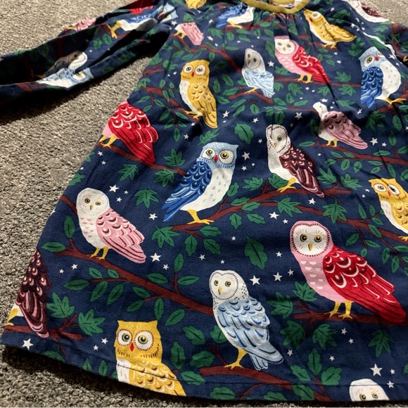 Mini Boden long sleeve dress owls all over size 3-4 3T 4T amazing condition - Picture 2 of 7
